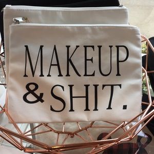 Makeup & Shit oversized cosmetics/makeup bag -